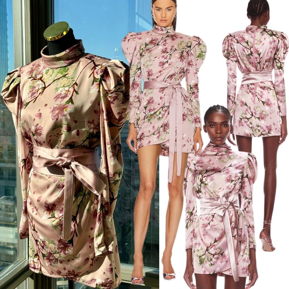 🆕 BRONX & BANCO 🧿 NWOT Noel Sakura Long Sleeve Mini Dress - Size XS / US 2